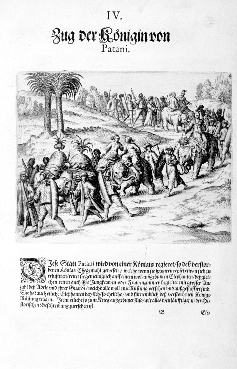 Kraliçe konvoyu. 1606 by Theodore de Bry