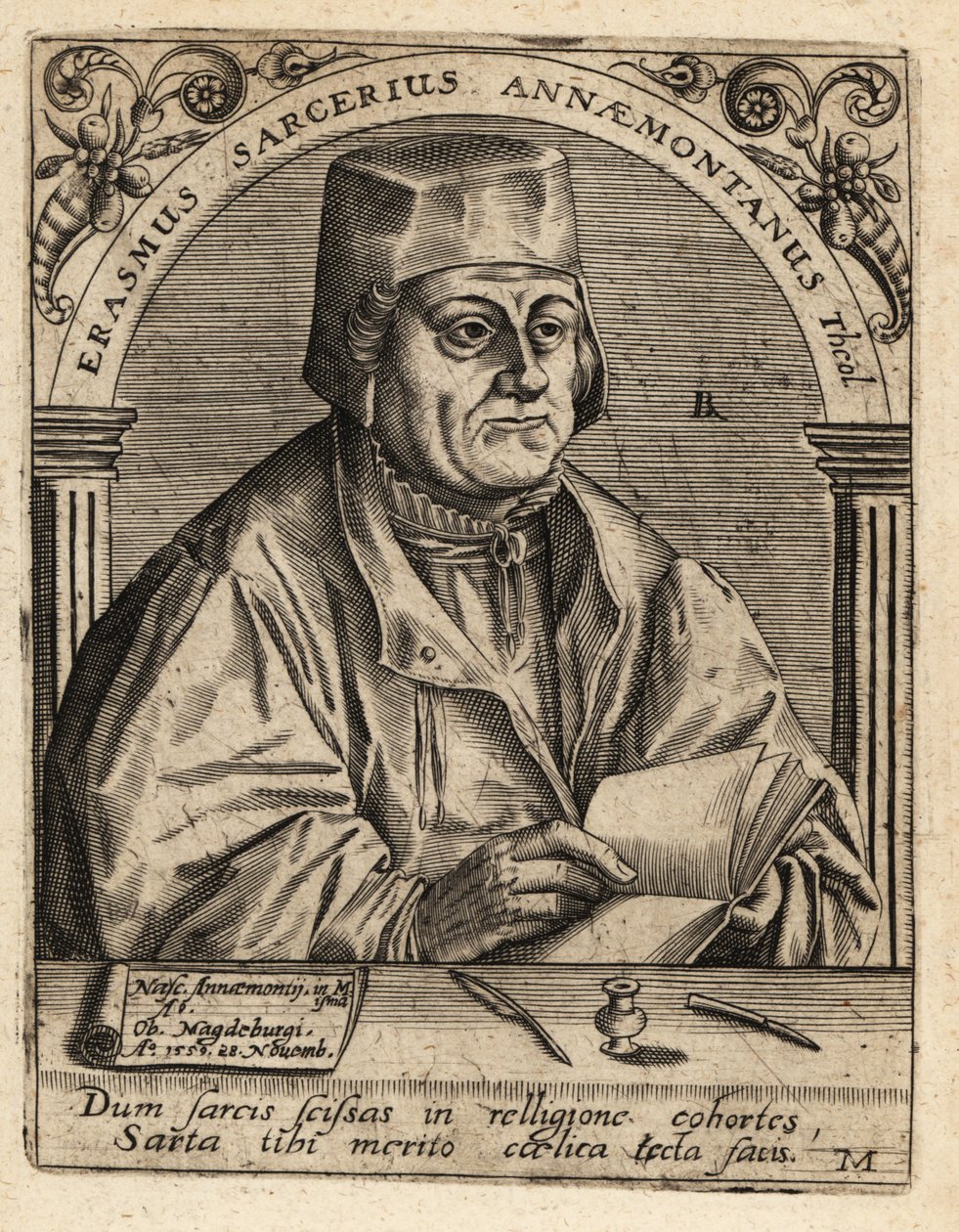 Erasmus Sarcerius by Theodore de Bry