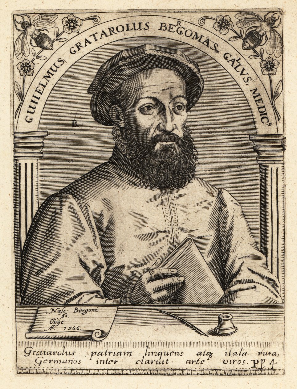 Guglielmo Gratarolo by Theodore de Bry