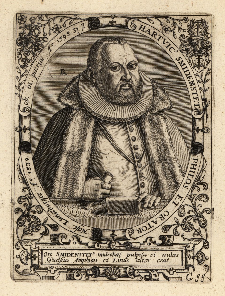 Hartwig Schmidenstedt, Alman retorikçi. by Theodore de Bry