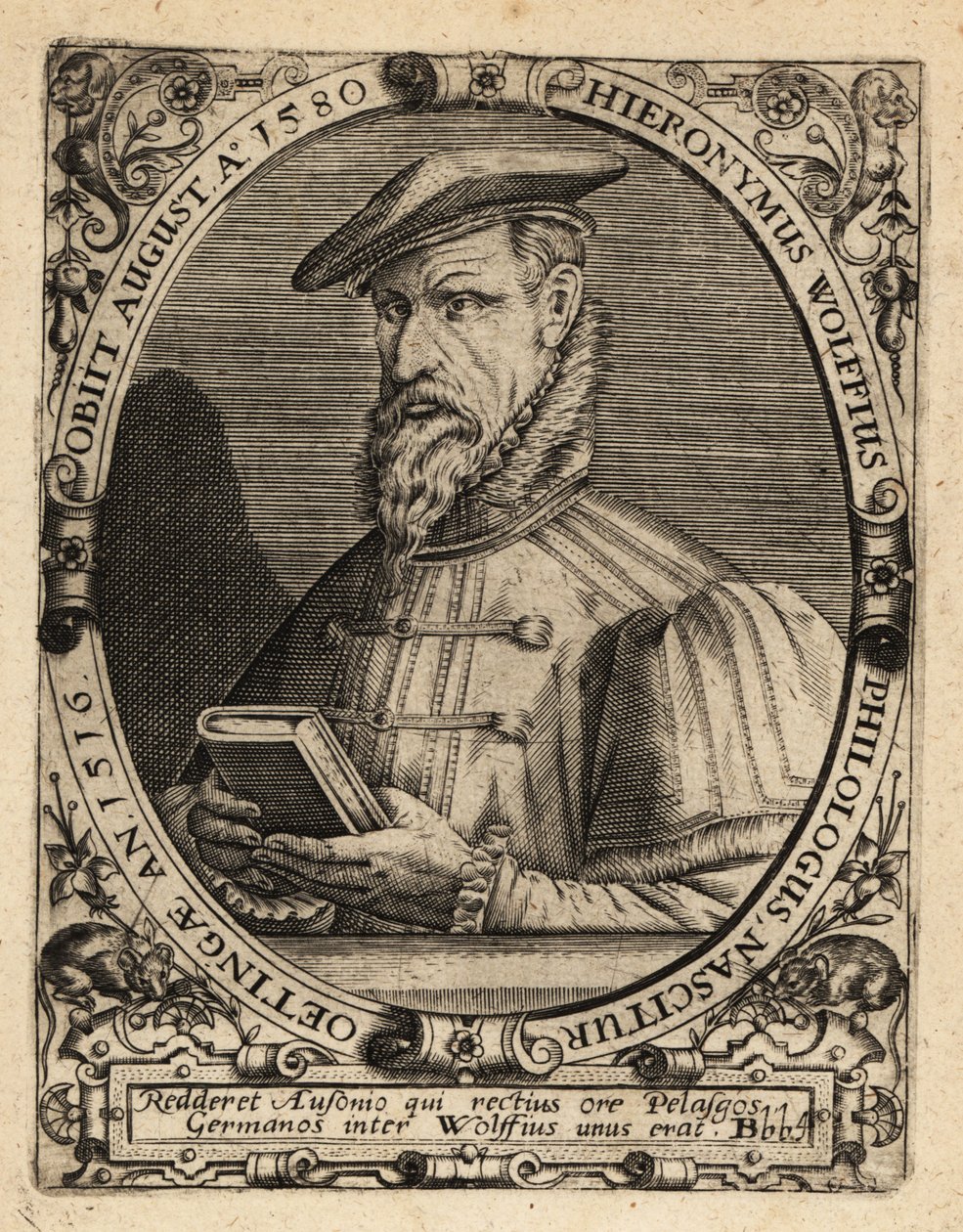 Hieronymus Wolf, Alman tarihçi by Theodore de Bry