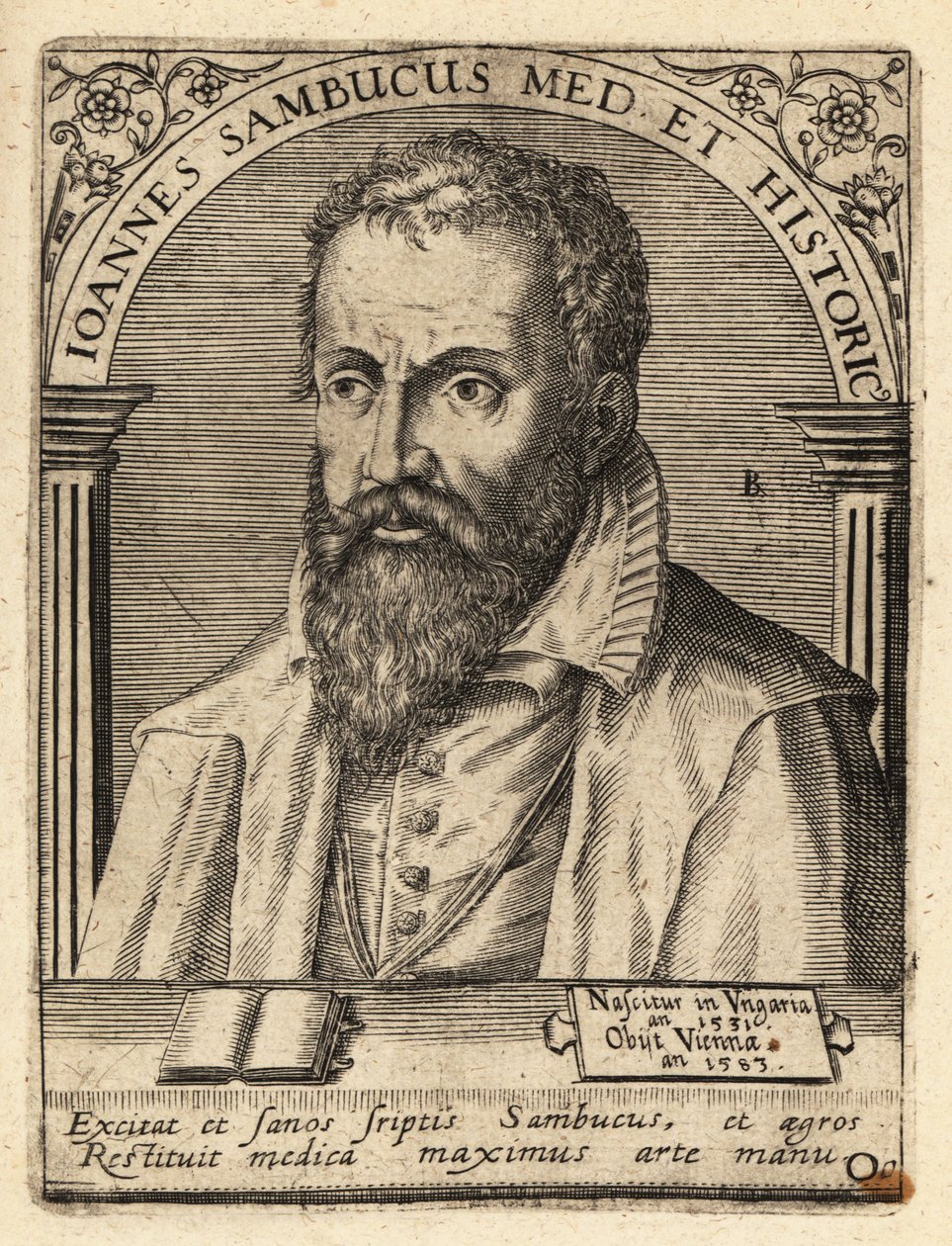 Janos Zsamboky, Macar hümanist bilim adamı by Theodore de Bry