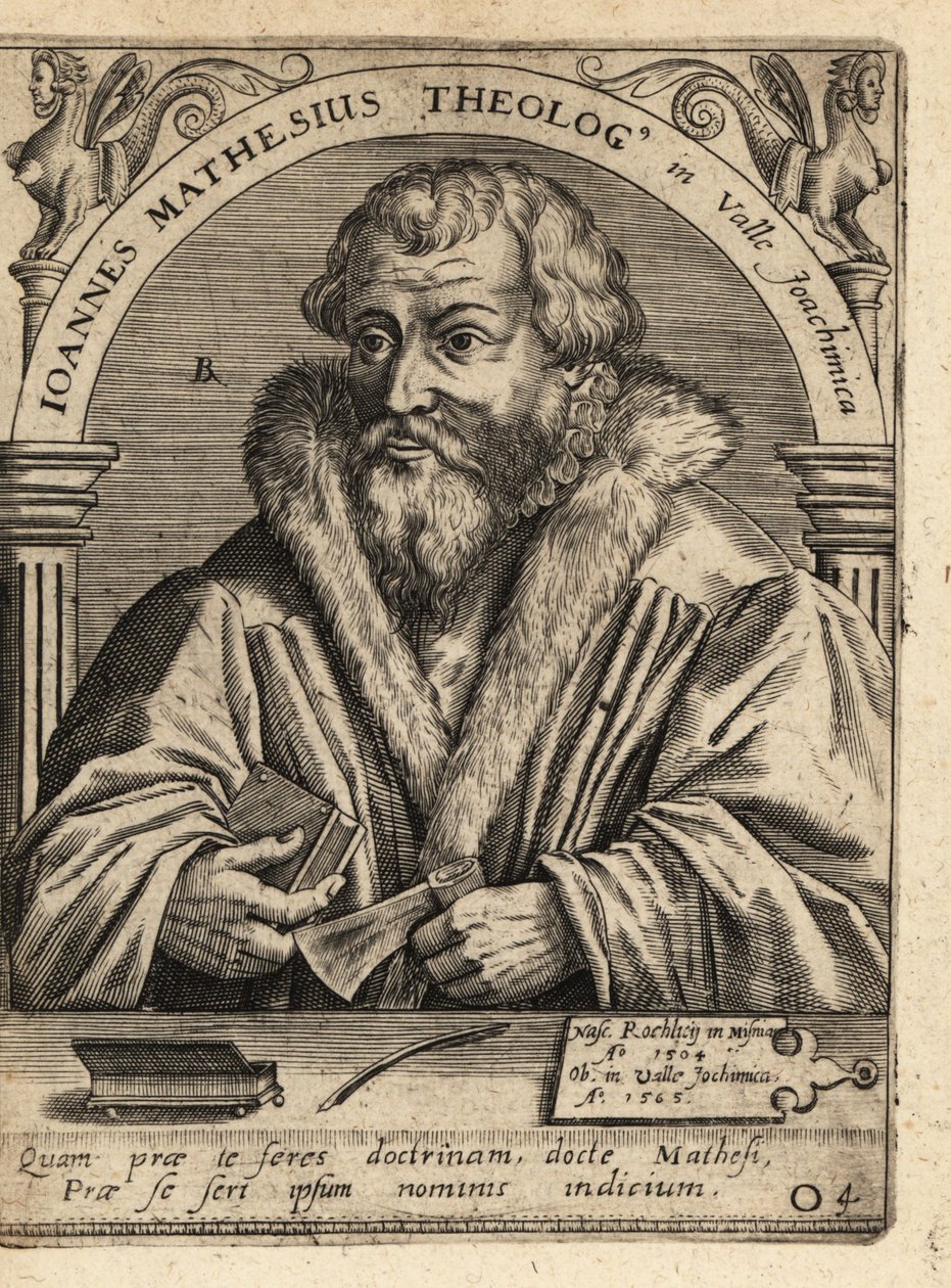 Johannes Mathesius by Theodore de Bry