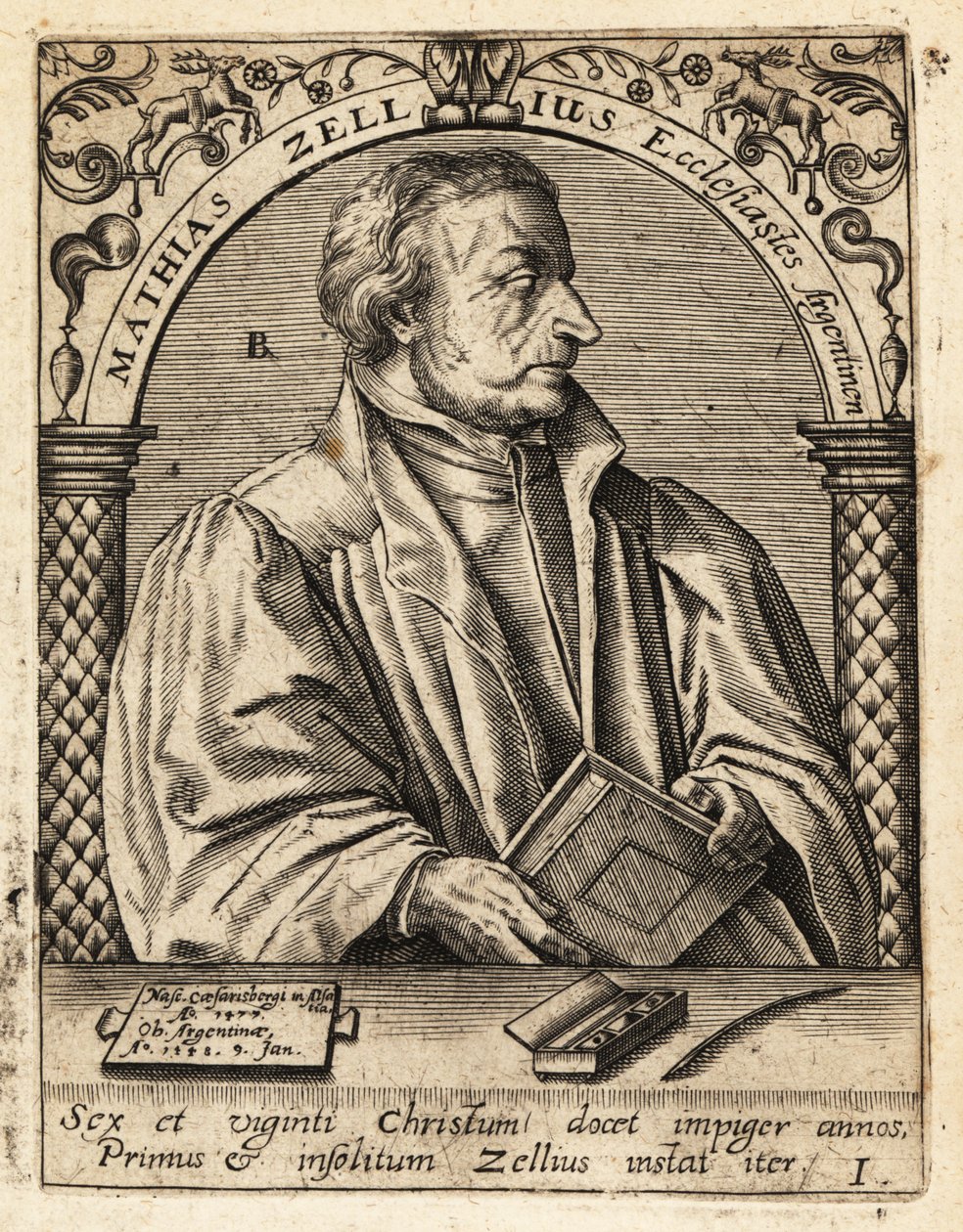 matthäus zell by Theodore de Bry