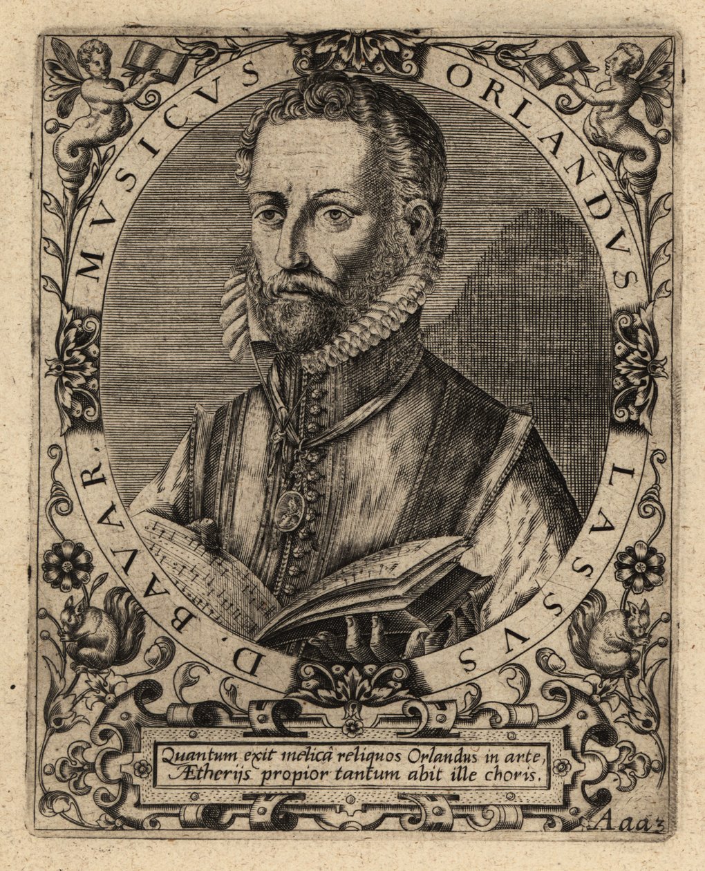 Orlande de Lassus, çok sesli besteci. by Theodore de Bry