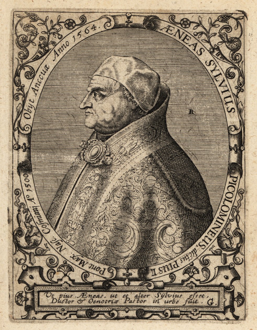 Papa II. Pius by Theodore de Bry