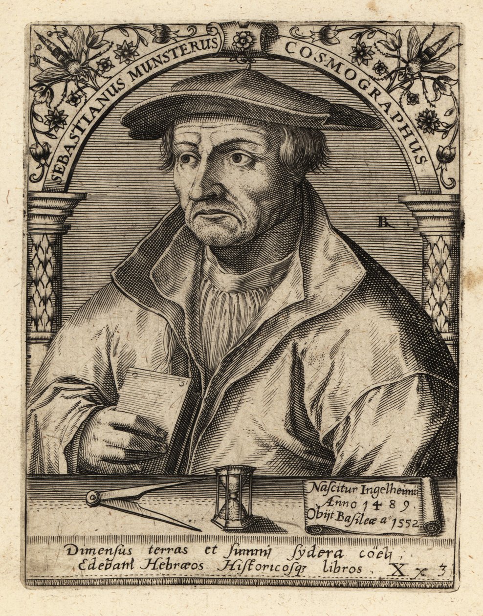 Sebastian Münster, Alman kozmograf. by Theodore de Bry