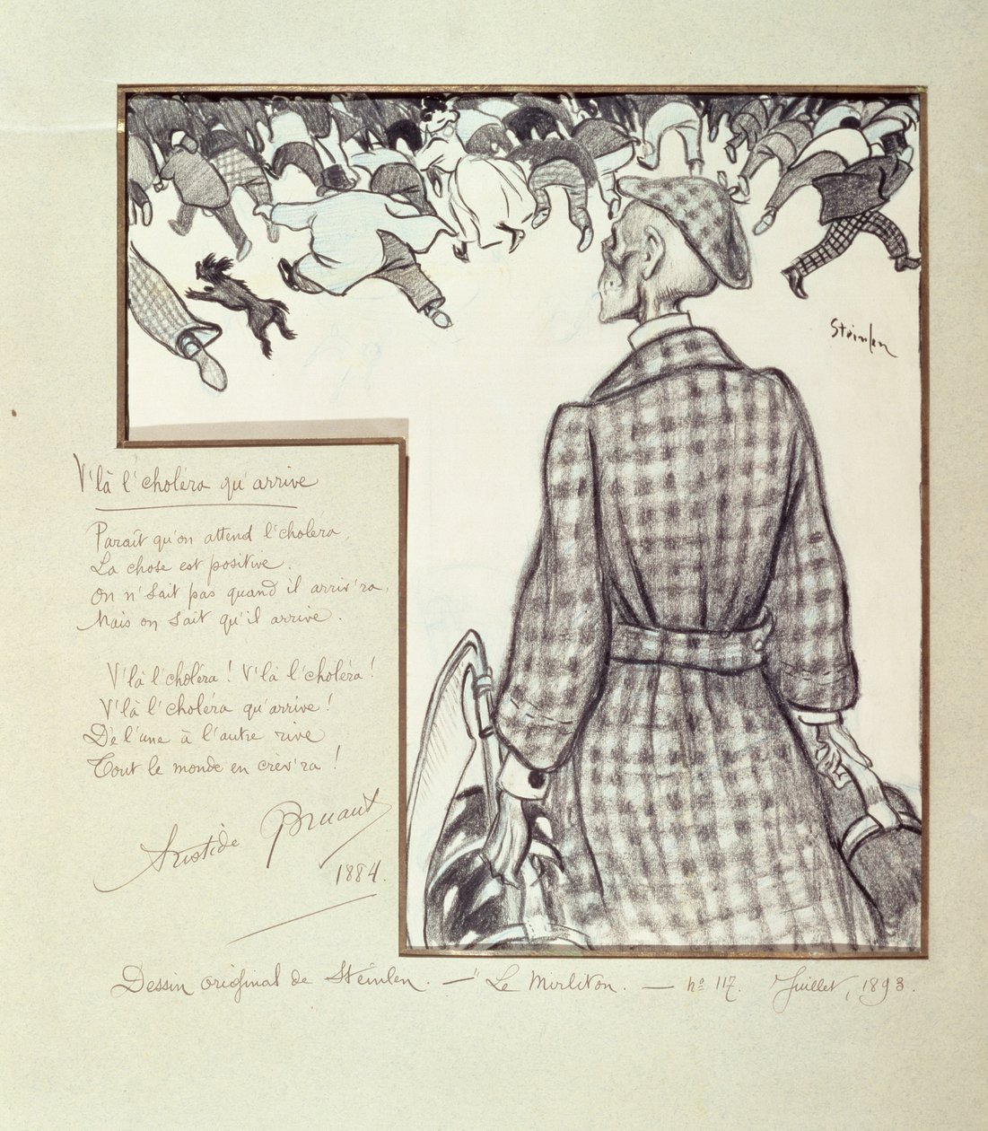 ಕಾಲರಾ ಬರುತ್ತಿದೆ, 1898 ಟರ್ಕ್ by Théophile Alexandre Steinlen