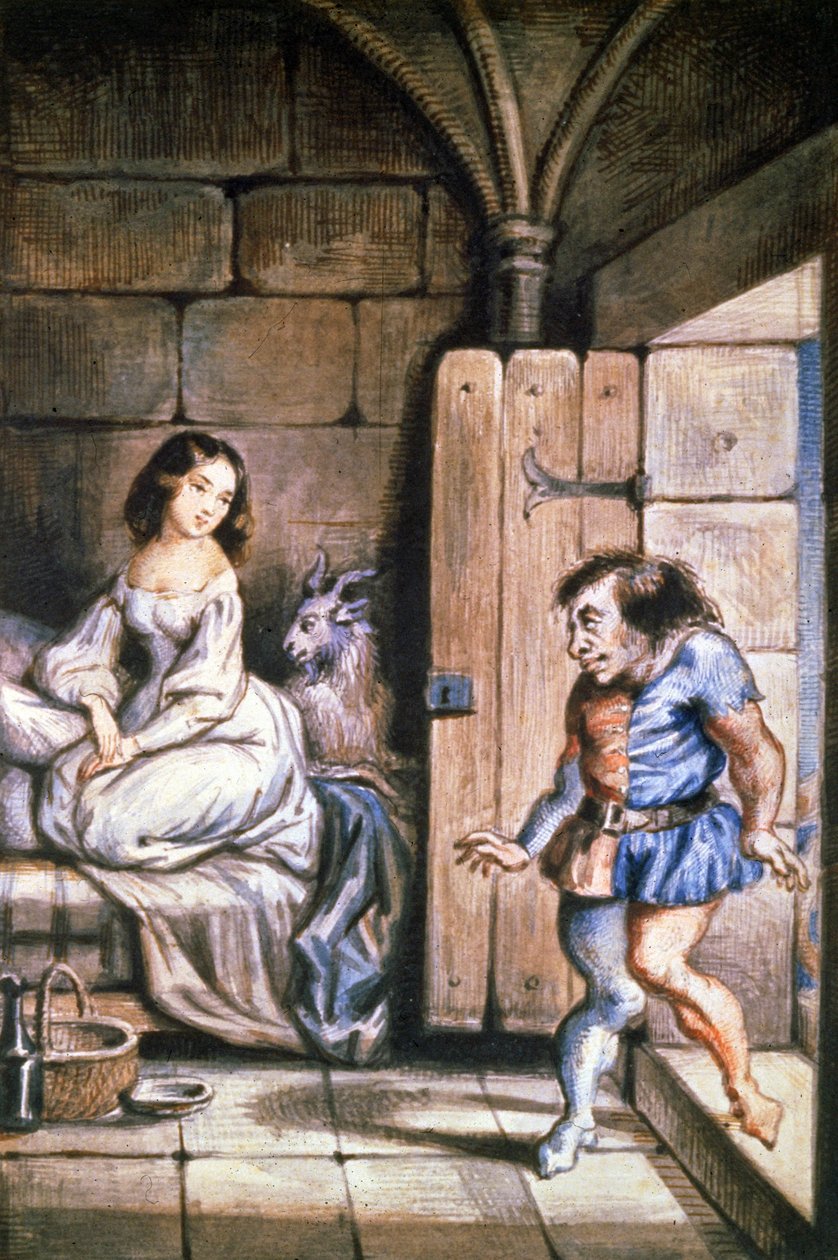 Esmeralda ve Quasimodo, 1831-1835 dolayları (resim) by Theophile (after) Gautier