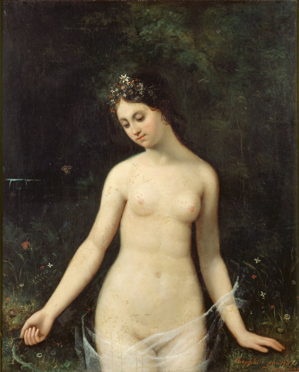 Çıplak genç kadın, 1831. by Theophile Gautier