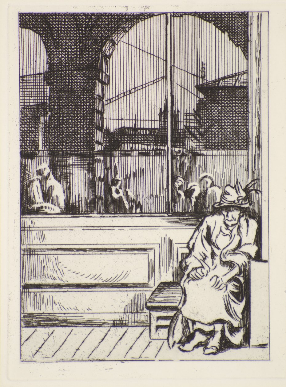 Yaşlı Kadın, 20. yüzyıl (gravür) by Therese Lessore