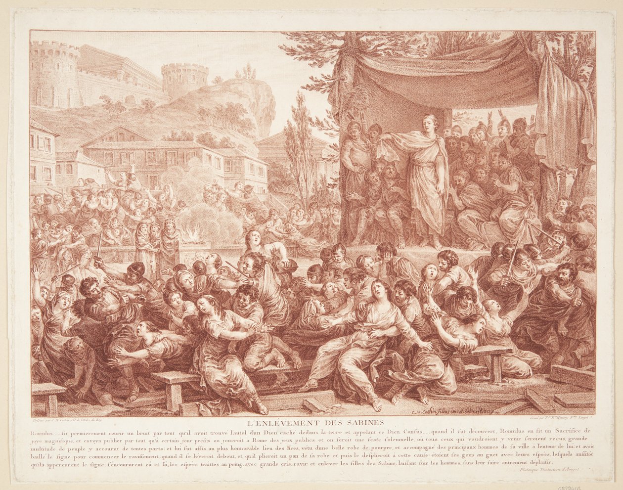 Sabinerindernes rov by Therèse Éléonore Lingée