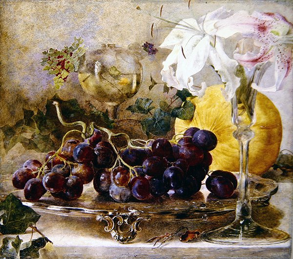 Çiçekler ve Meyveler (panelde yağ) by Theude Groenland
