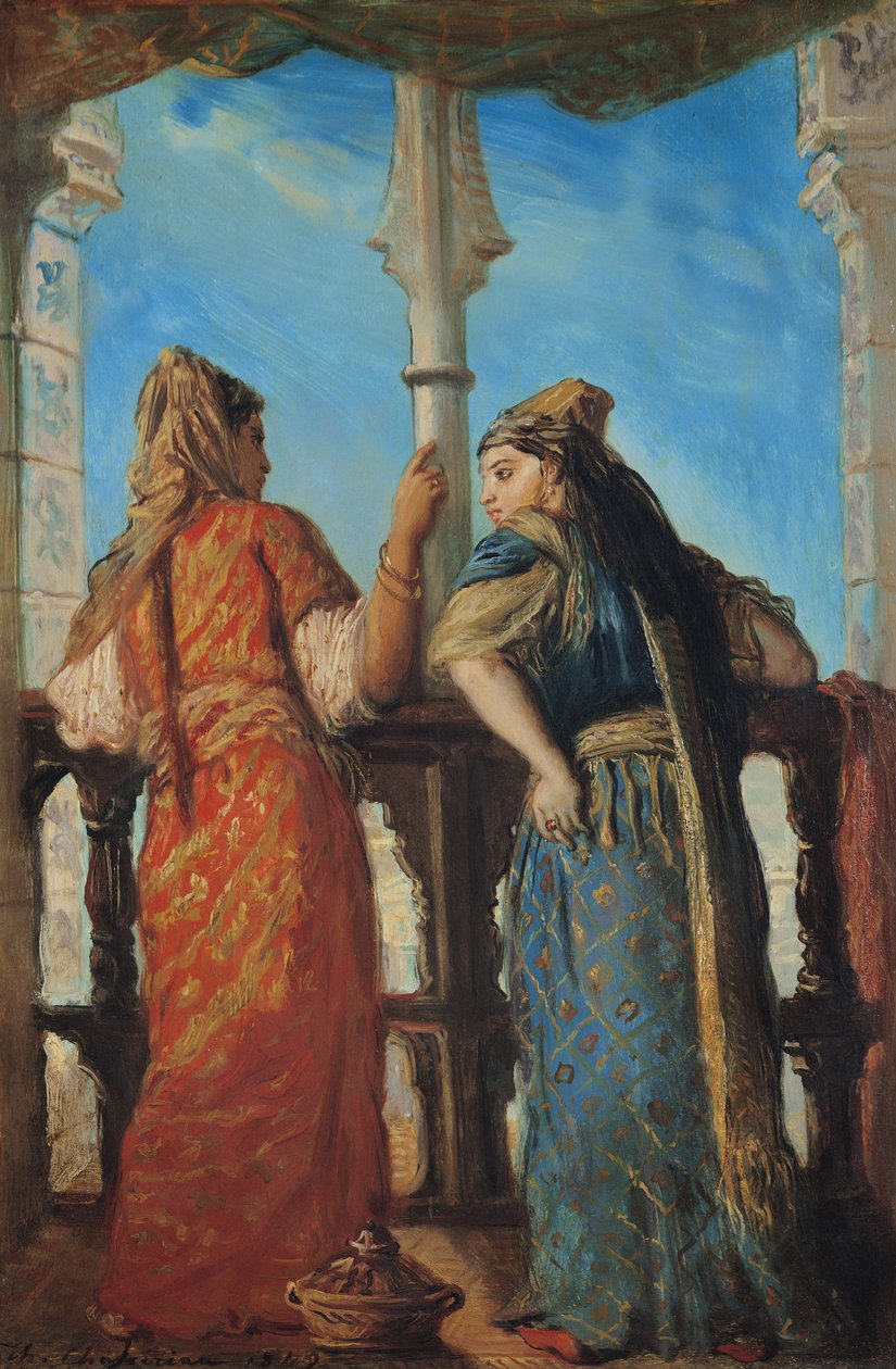 Balkondaki Yahudi Kadınlar, Cezayir, 1849 by Théodore Chassériau