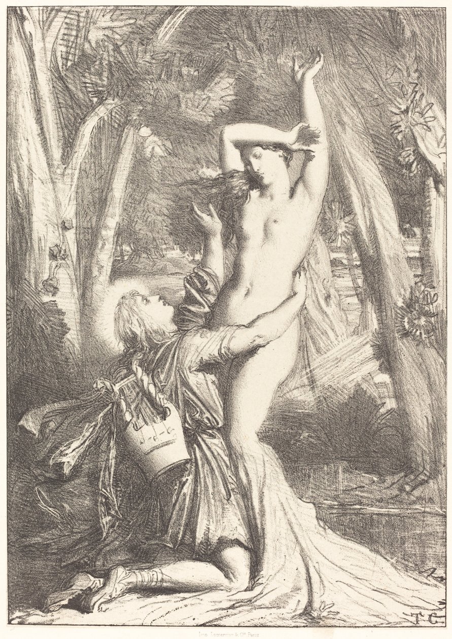 Apollon ve Defne by Théodore Chassériau