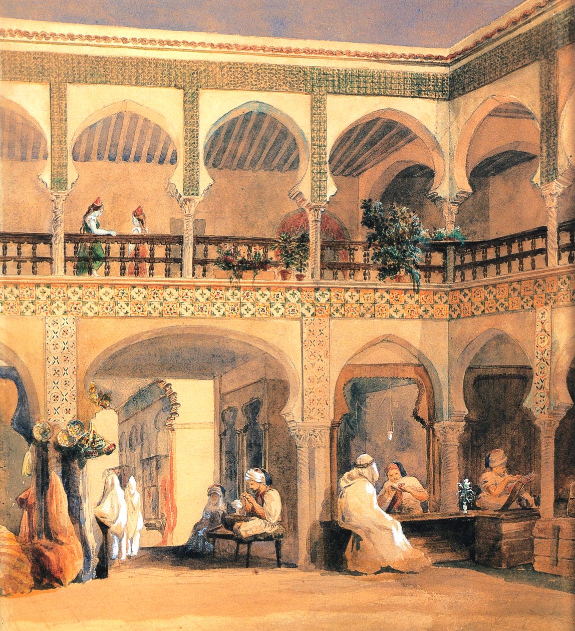 Orleans'ta Pazar, 1840'lar. by Théodore Chassériau