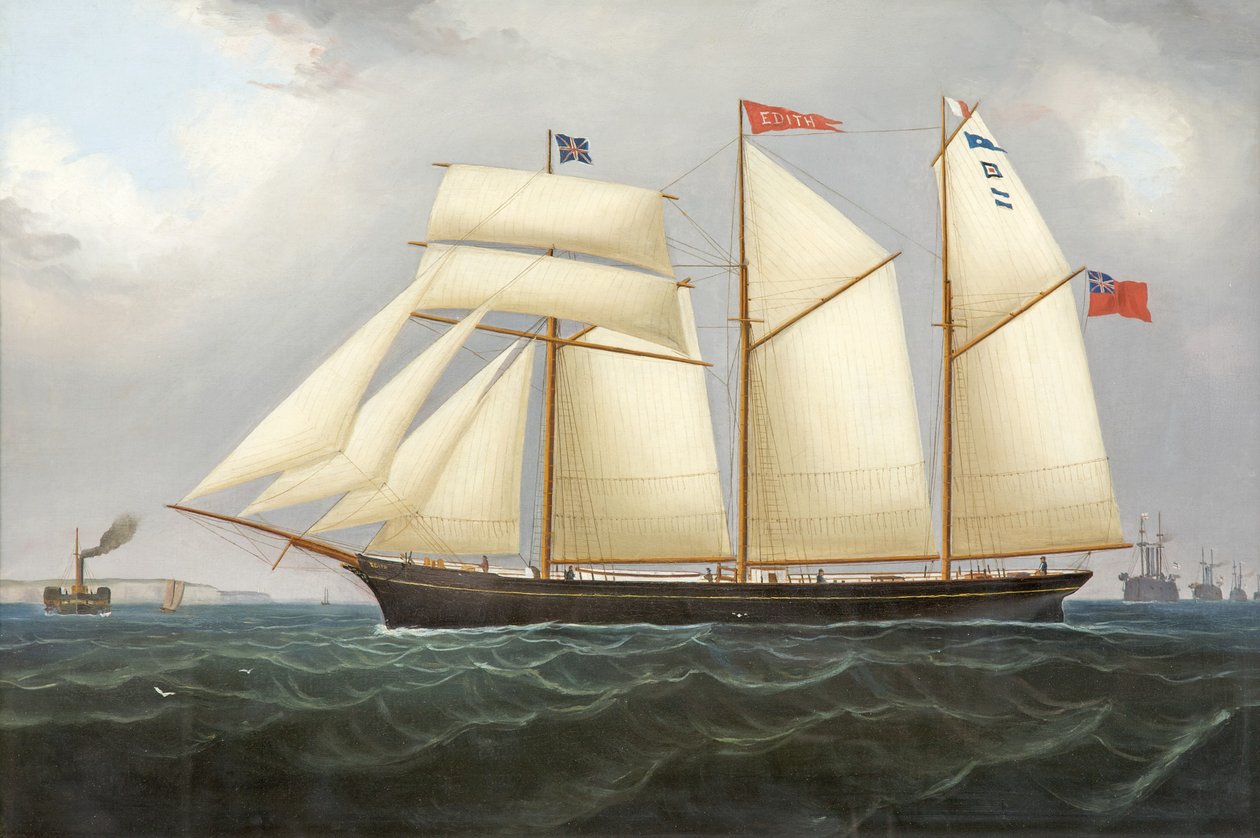 Schooner Edith, 1890-1900 by Thomas Chidgey