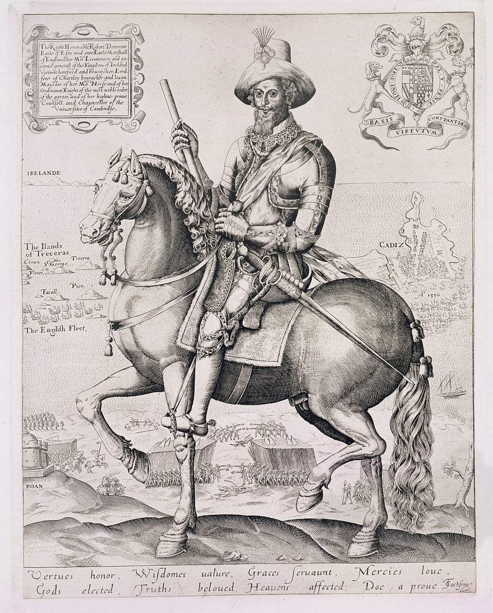 Robert Devereux (1566-1601) 2. Essex Kontu, 1599 by Thomas Cockson