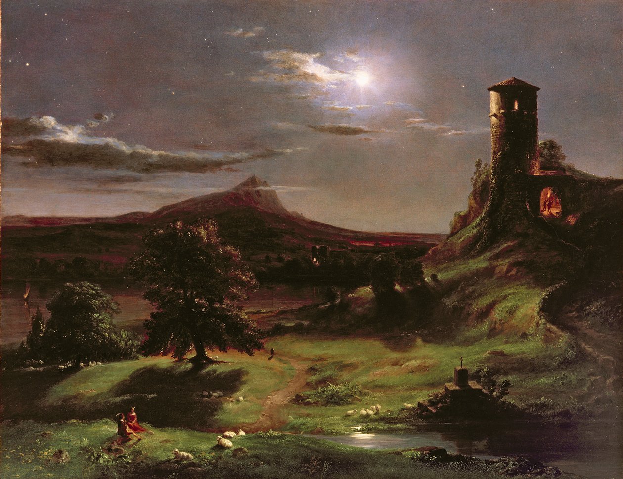 Manzara (Ay Işığı), c.1833-34 by Thomas Cole