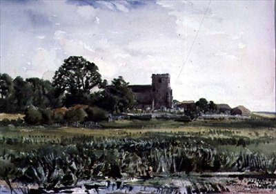 Arundel yakınlarındaki Lyminster Kilisesi by Thomas Collier