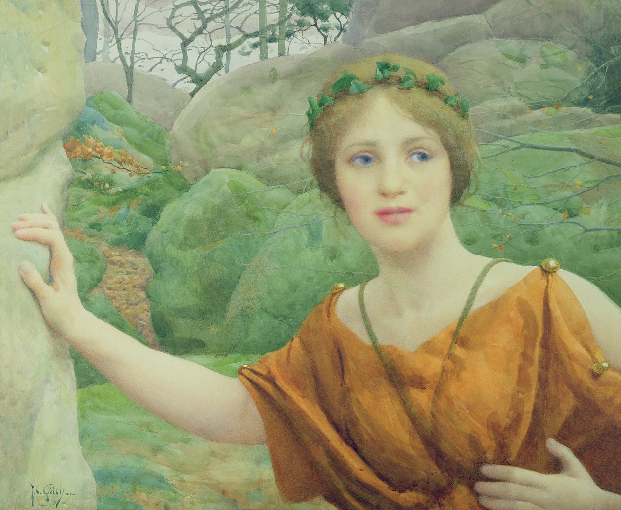 Peri Şimdi Yine Uzakta Uçuyor by Thomas Cooper Gotch