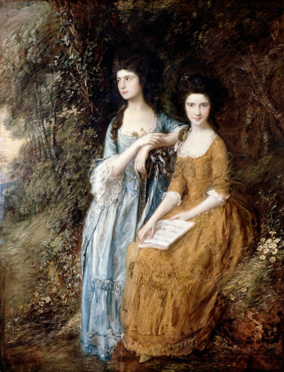 Elizabeth ve Mary Linley by Thomas Gainsborough