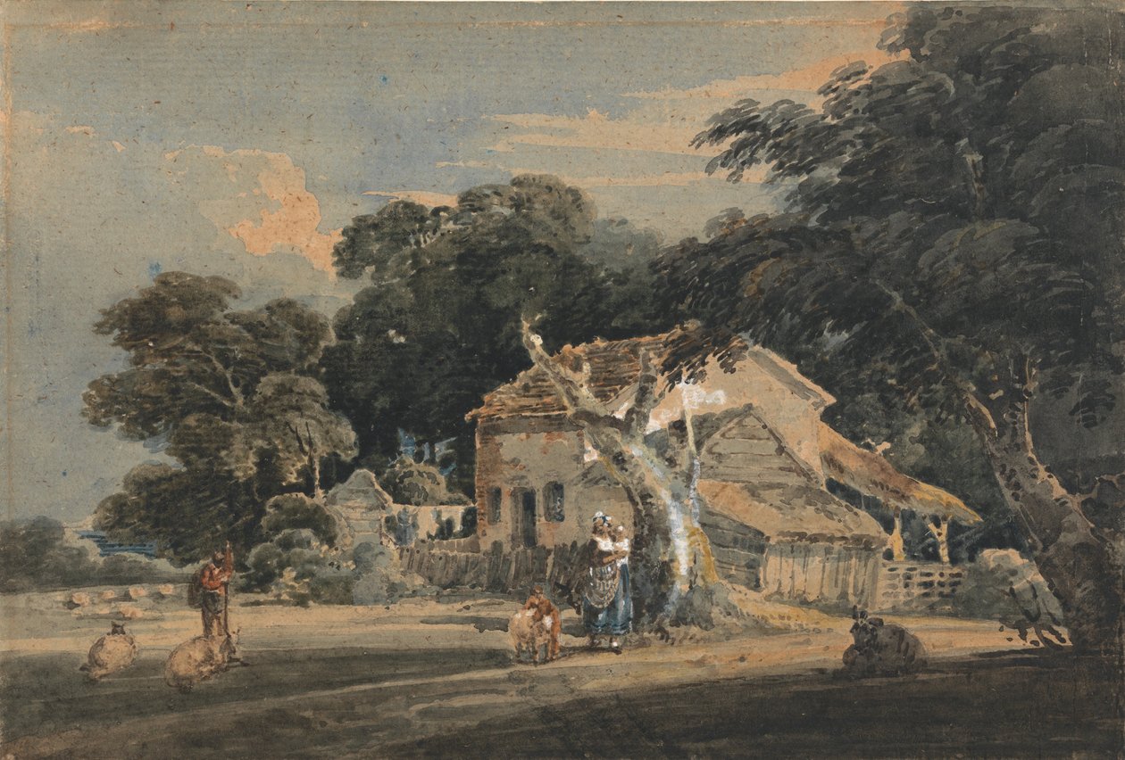 Bir Devonshire Çiftliği by Thomas Girtin