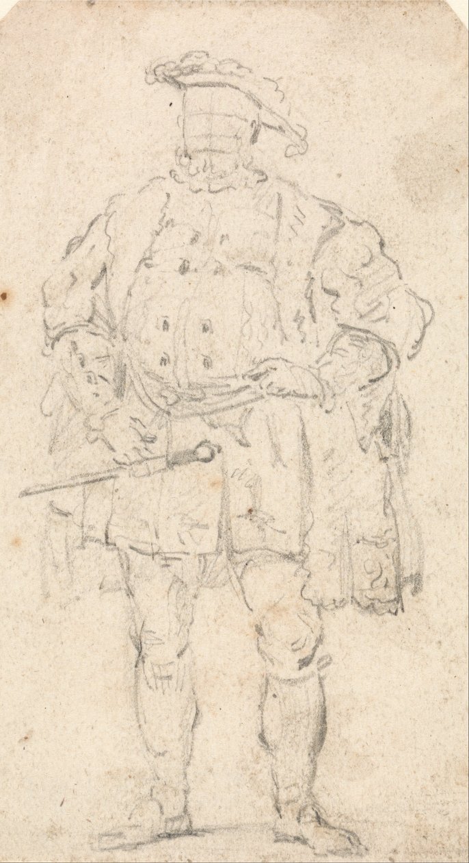 Henry VIII Figür Kostüm Çalışması by Thomas Girtin