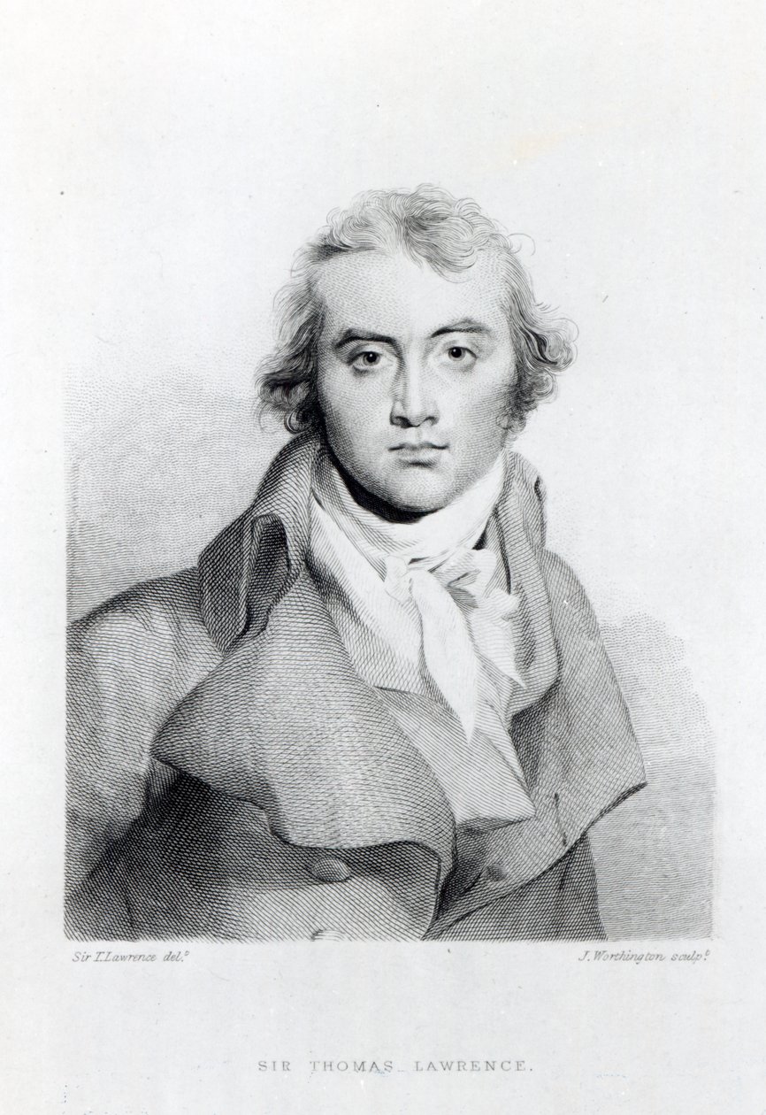 J. Worthington tarafından kazınmış Otoportre by Thomas Lawrence