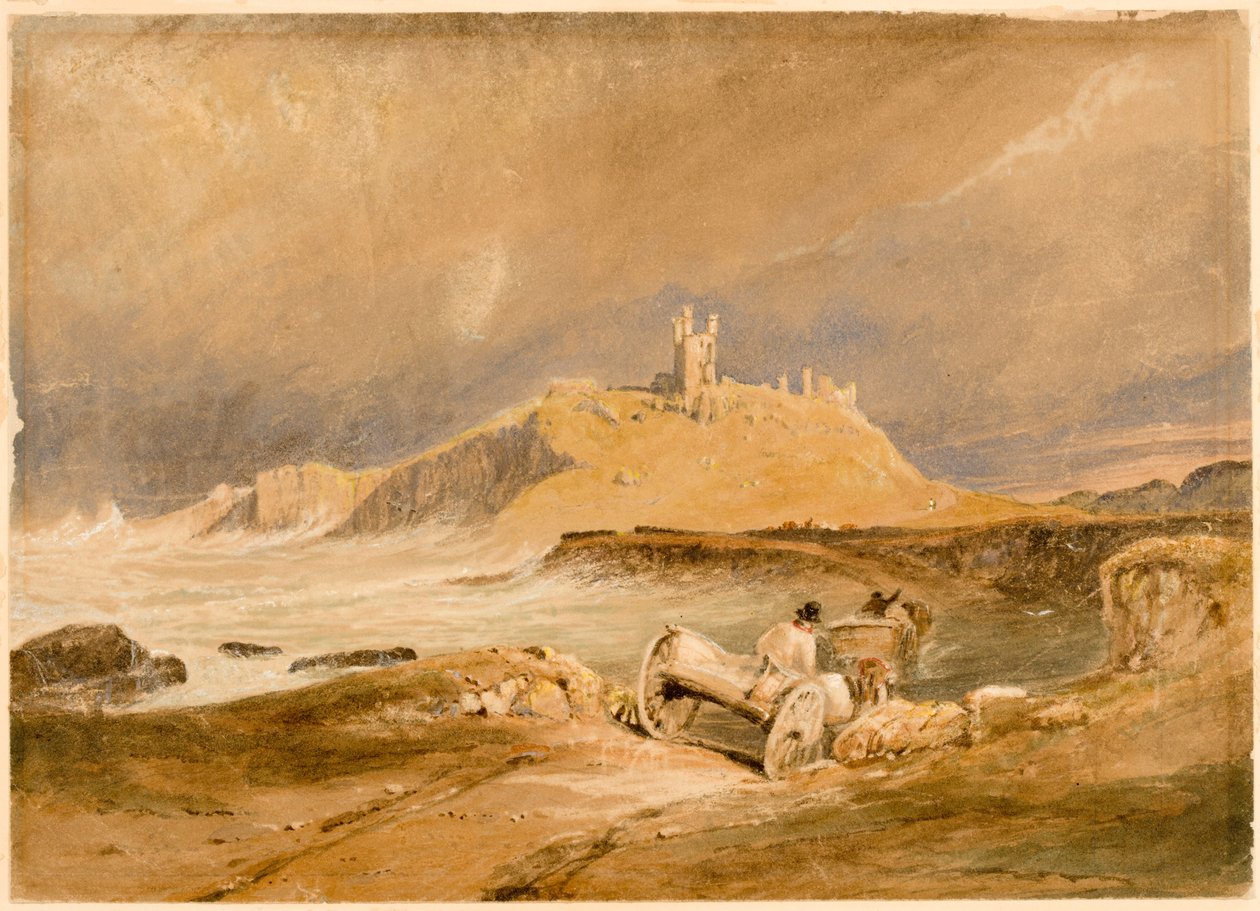Dunstanburgh Kalesi (gövde rengi) by Thomas Miles Richardson