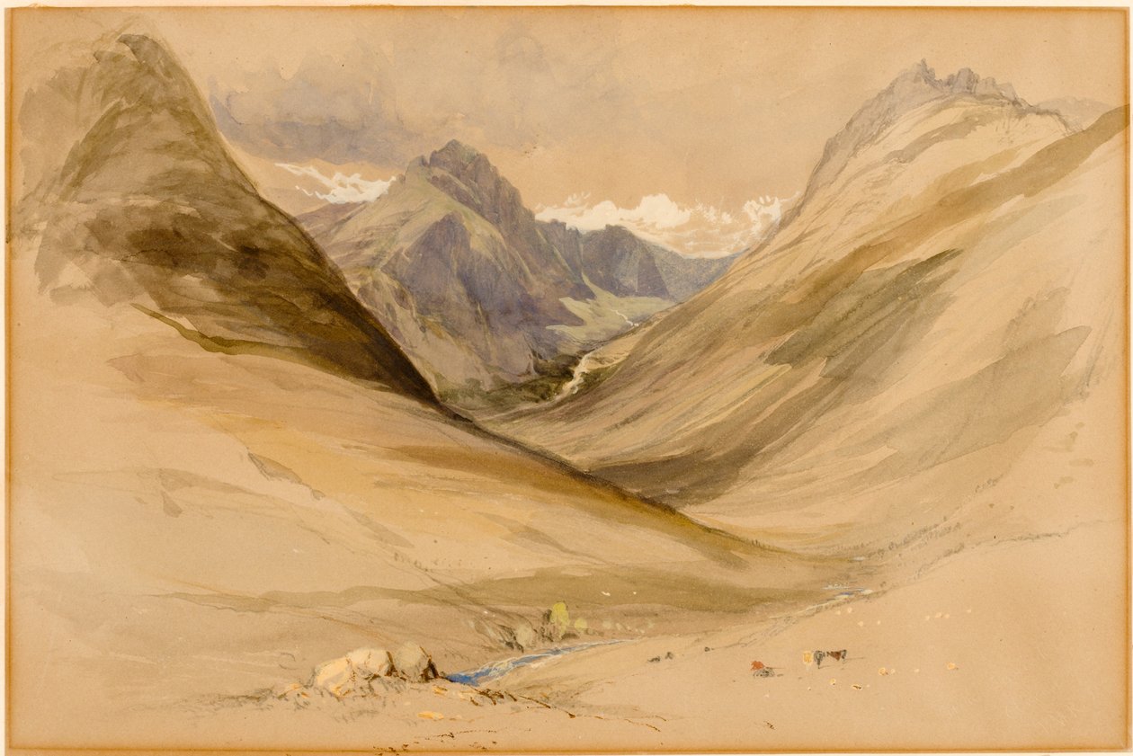 Glen Sannox, Arran (gövde rengi) by Thomas Miles Richardson