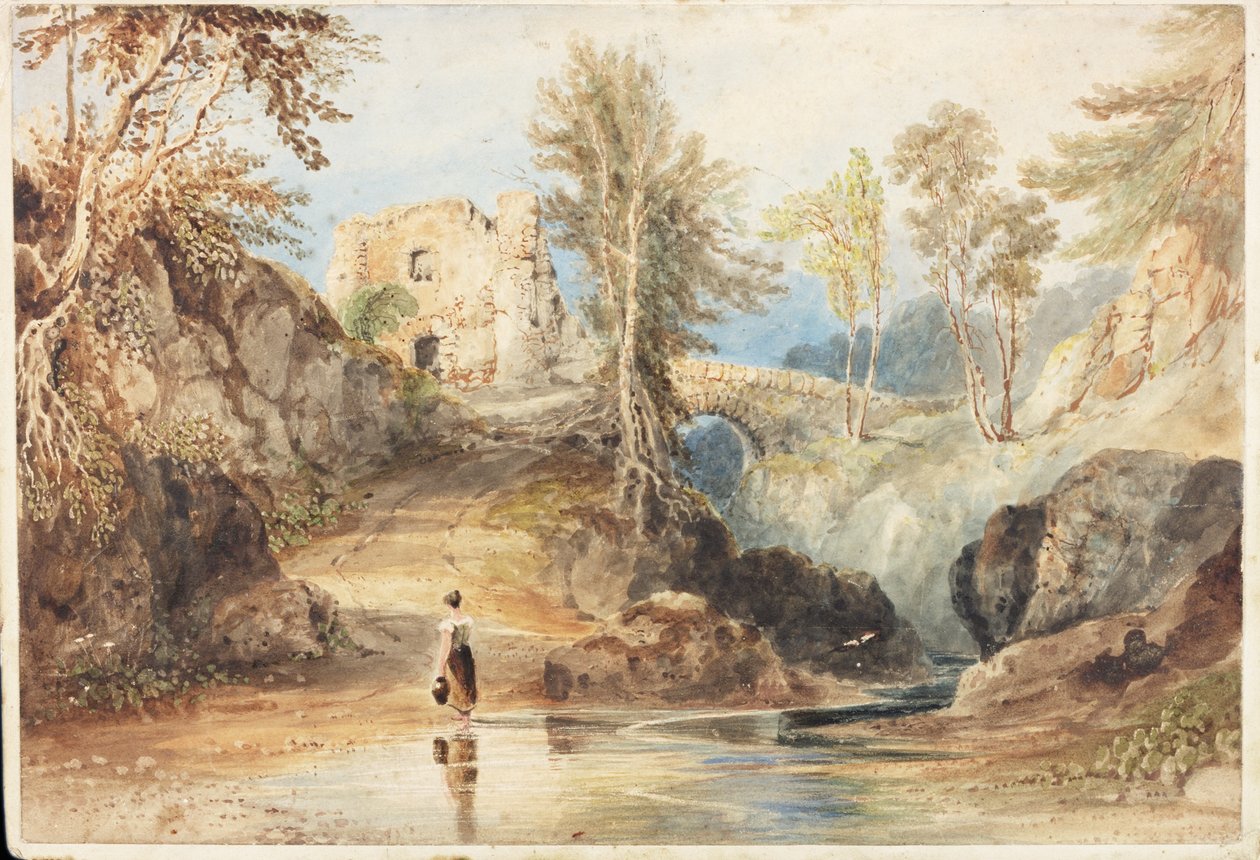 Saltwell Dene, Saltwell Park (kağıt üzerine suluboya) by Thomas Miles Richardson