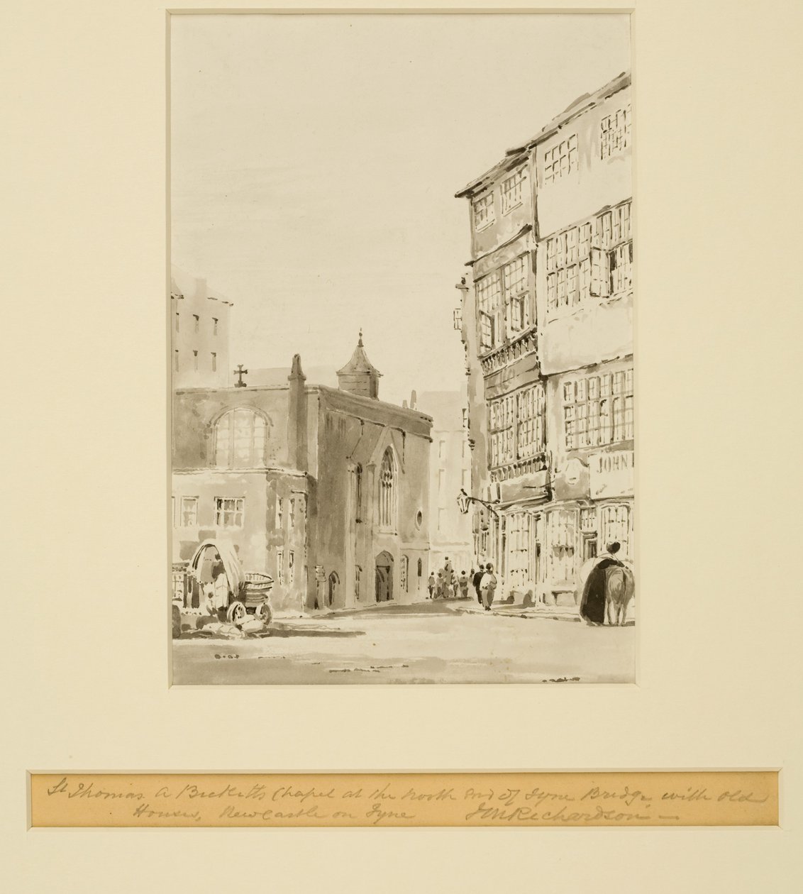 Aziz Thomas a Becket Şapeli (kağıt üzerine suluboya (yıkama) by Thomas Miles Richardson