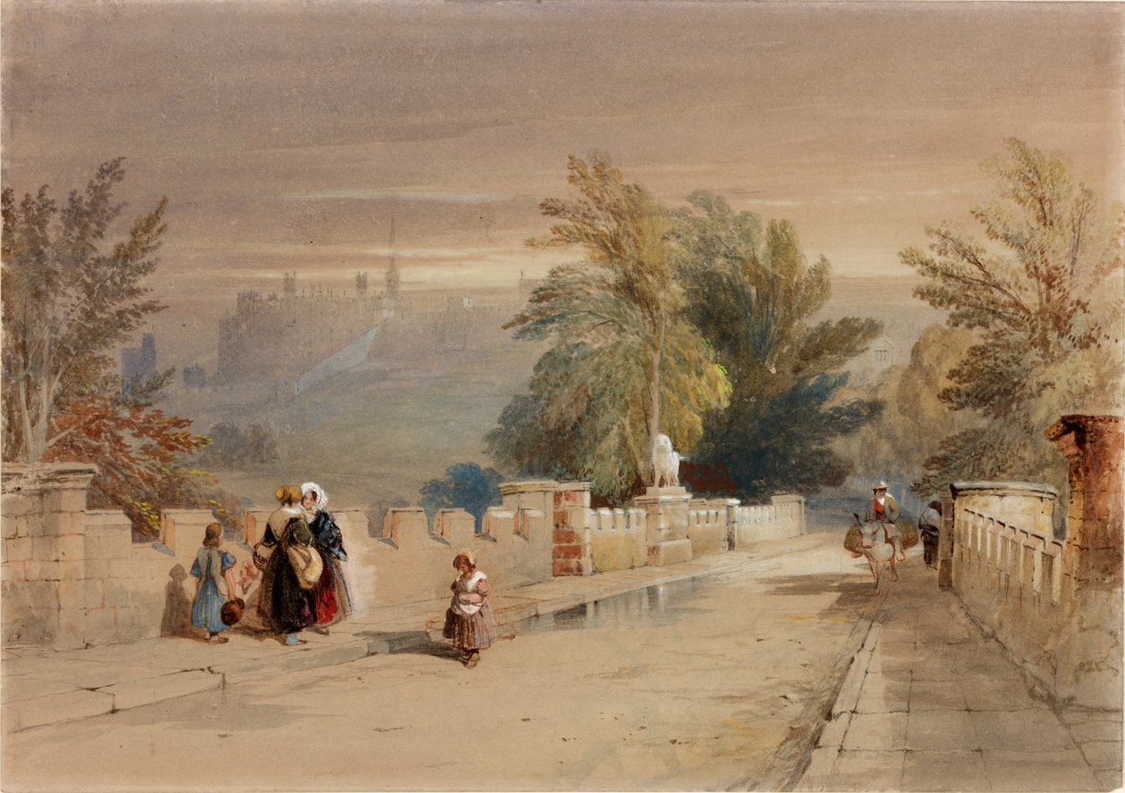 Aslanlı Köprü, Alnwick (gövde rengi) by Thomas Miles Richardson