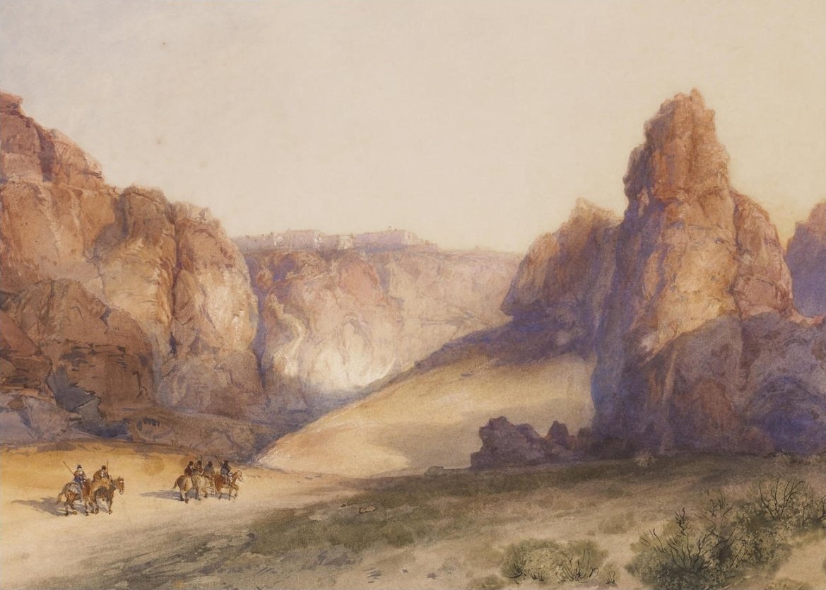  The Rock of Acoma, New Mexicon  by Thomas Moran