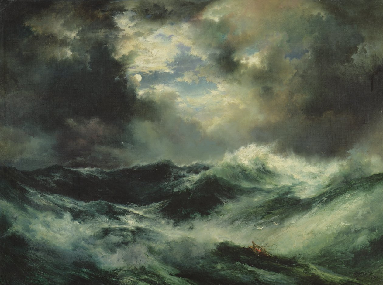 Denizde Mehtaplı Batık, 1901 by Thomas Moran
