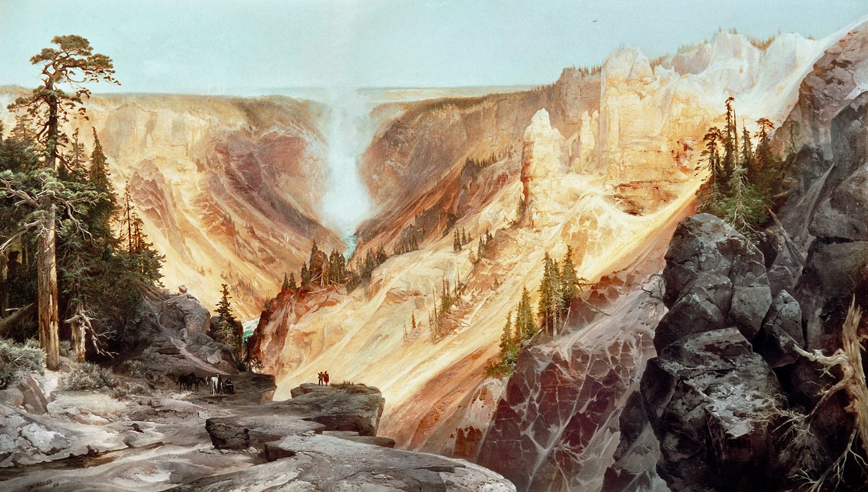 Yellowstone Büyük Kanyonu, 1872 by Thomas Moran