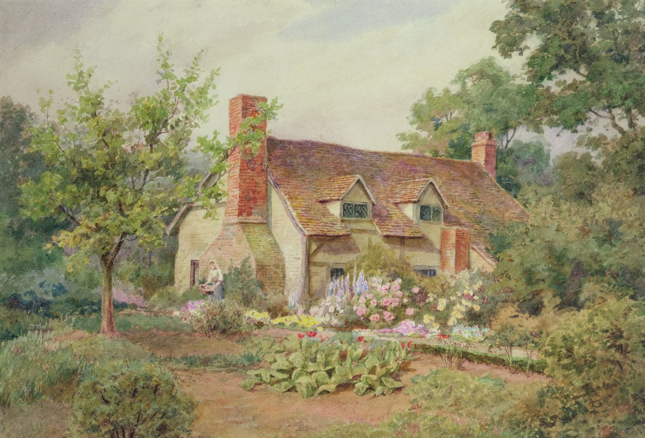 Wokingham, Berkshire yakınlarındaki bir Kulübe Bahçesi (kağıt üzerinde wc) by Thomas Nicholson Tyndale