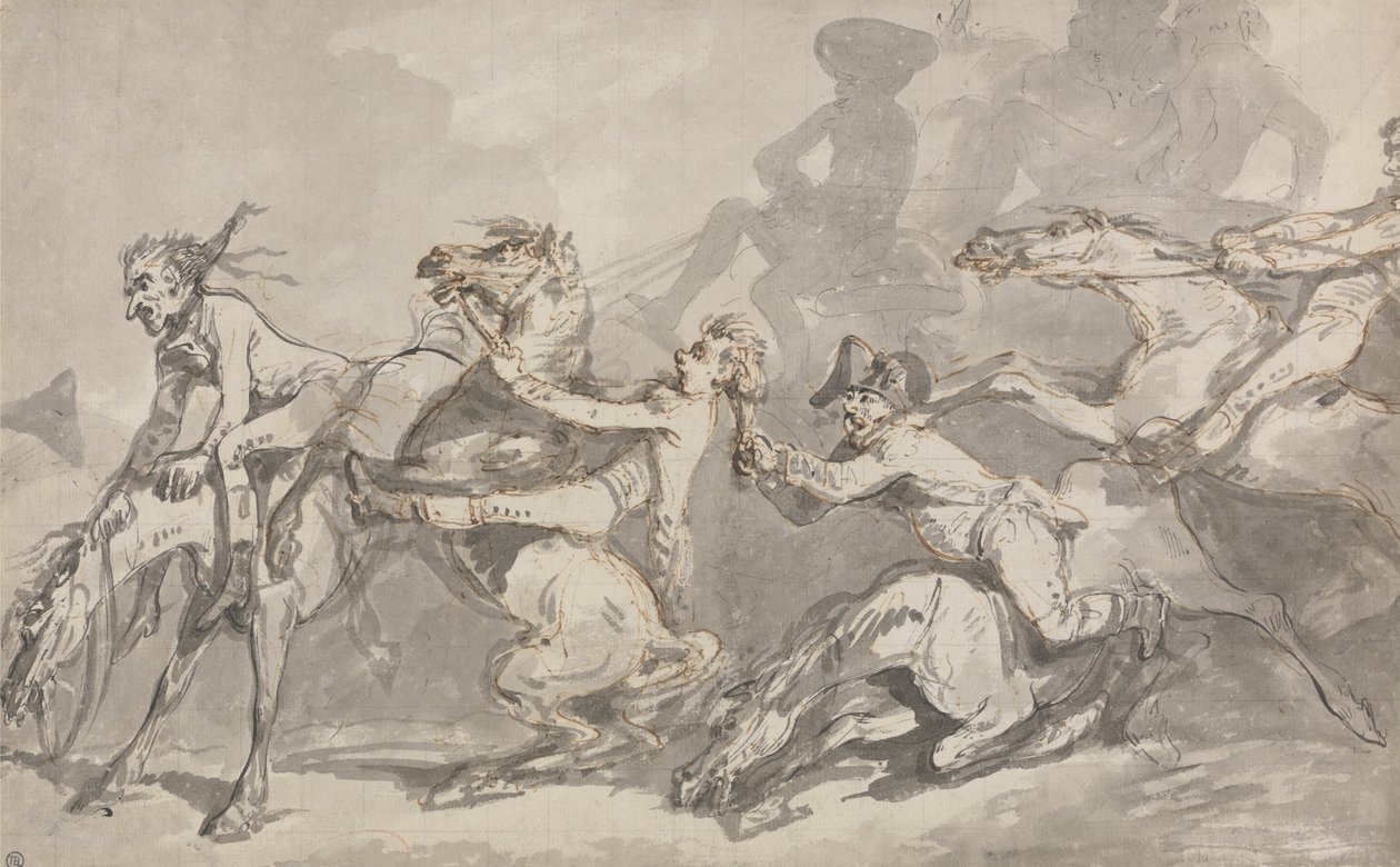 Atlılar Çarpışıyor by Thomas Rowlandson