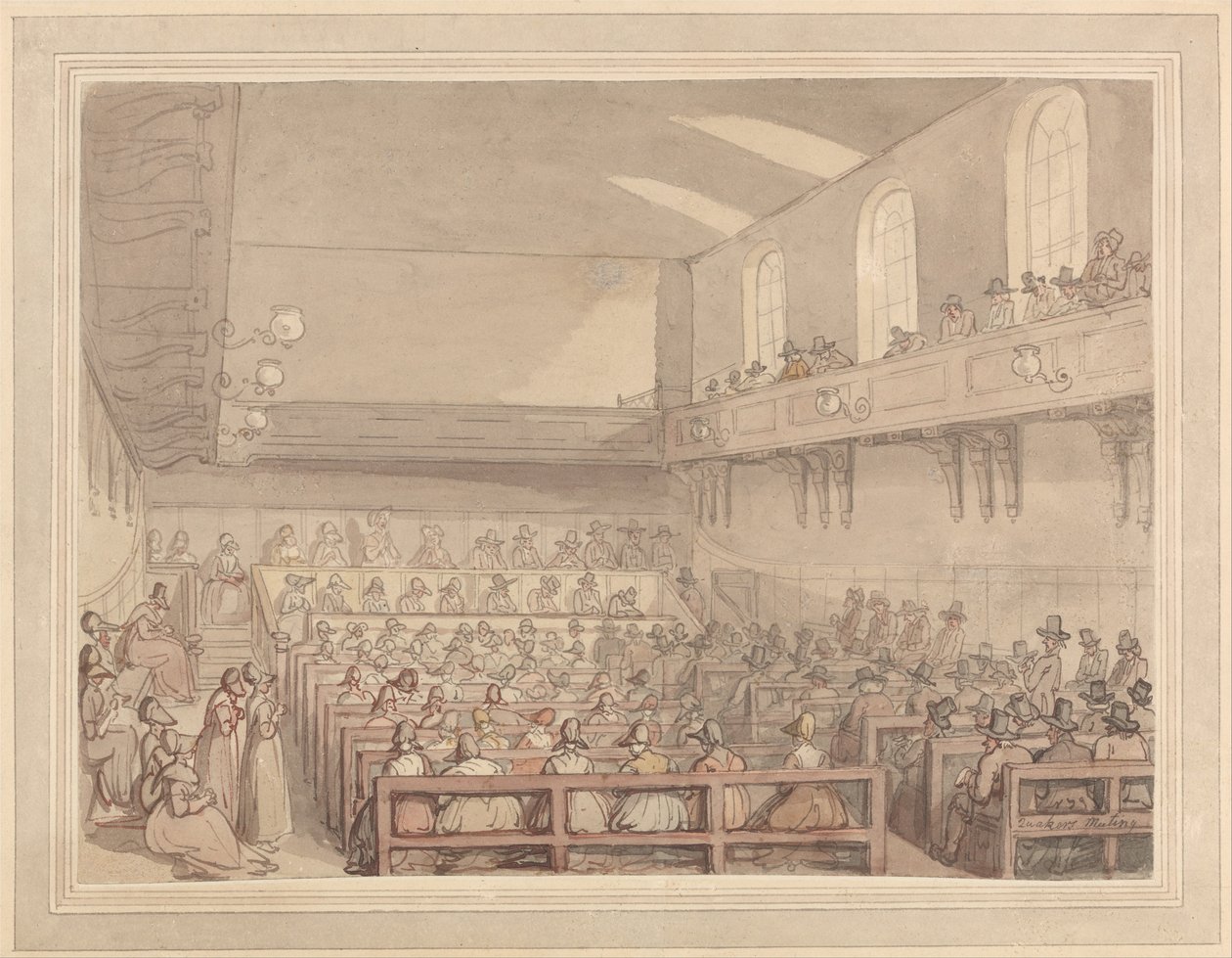 Quakerler Toplantısı by Thomas Rowlandson