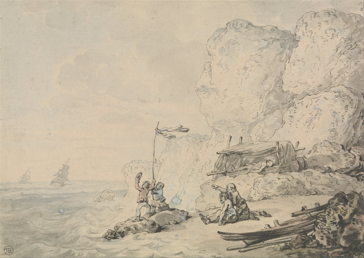batık denizciler by Thomas Rowlandson