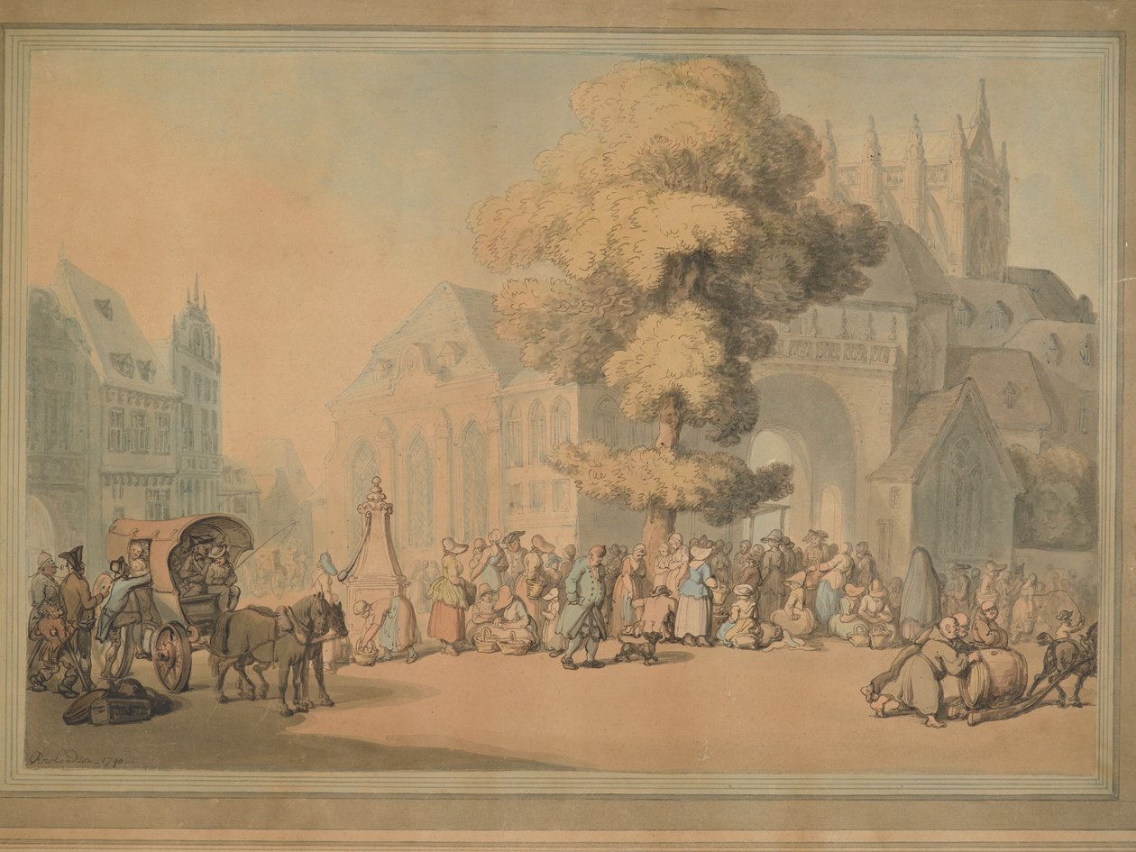 Pazar Yeri, 1790 (wc) by Thomas Rowlandson