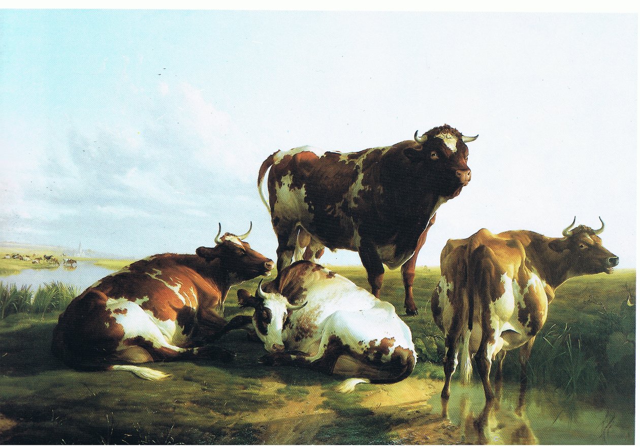 Bir süt çiftliğinde by Thomas Sidney Cooper