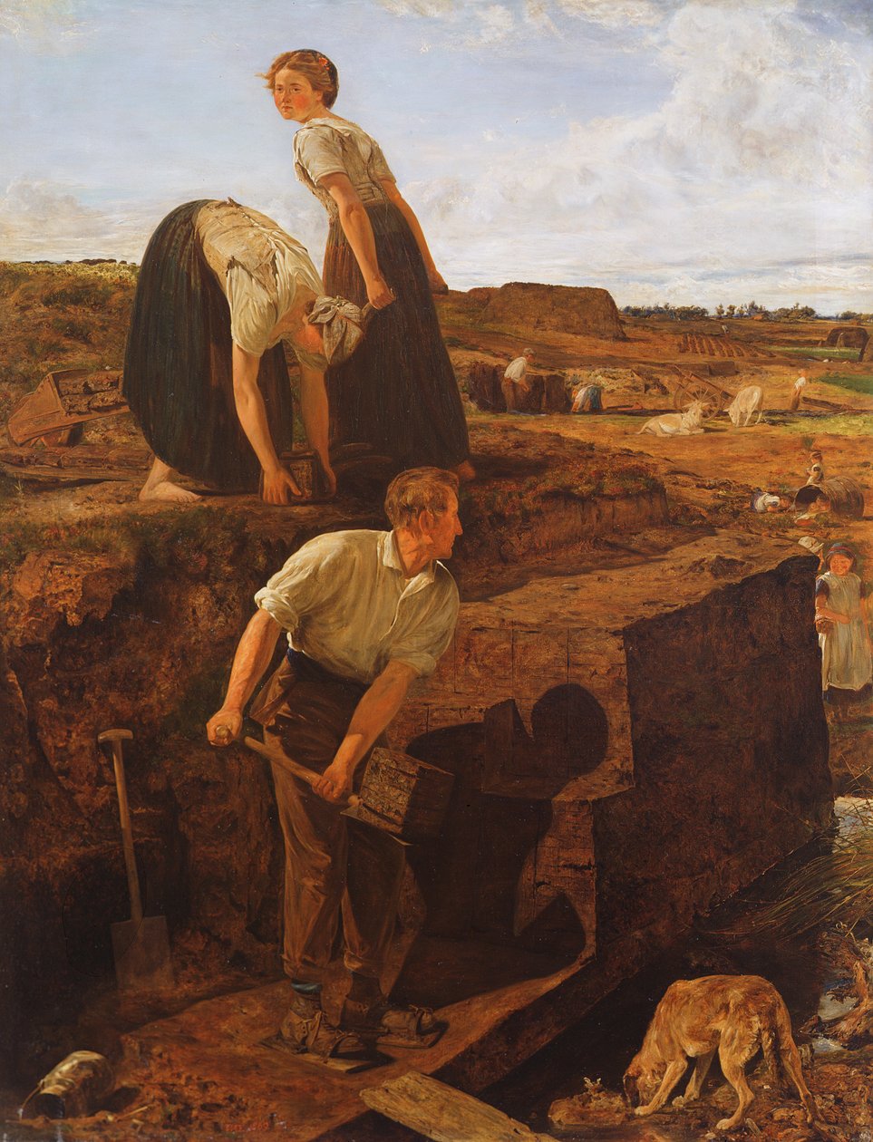 Turba Madenciliği, 1869 by Thomas Wade