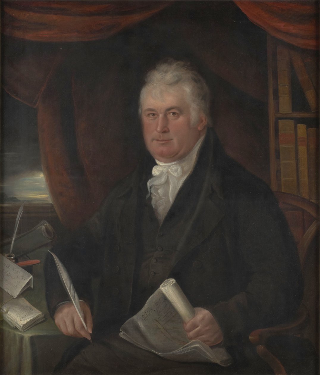 Portrait of Thomas Coke, 1st Earl of Leicester (seventh creation), British politician and agronomist (1754-1842) by Thomas Weaver