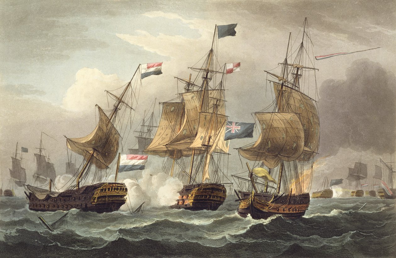 Action off Camperdown, 11 Ekim 1797, Thomas Sutherland tarafından J. Jenkins