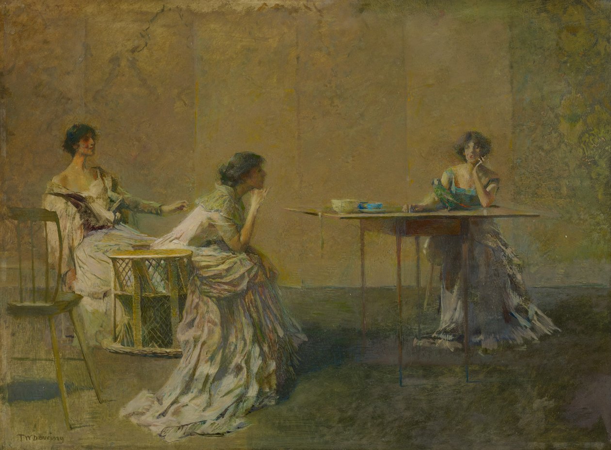 Dedikodu, c.1907 by Thomas Wilmer Dewing