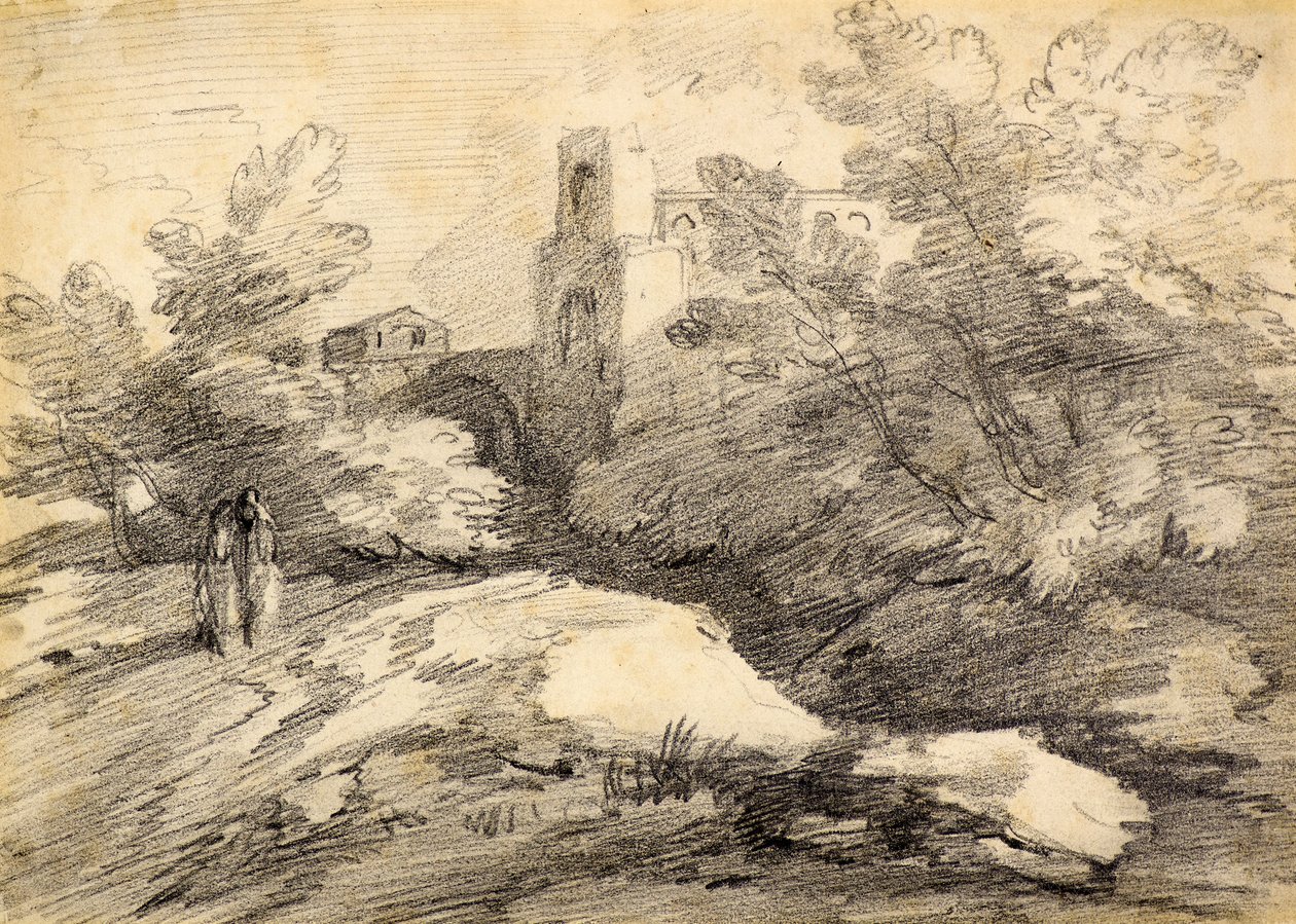 Manzara (kalem) by Thomas (attr. to) Gainsborough