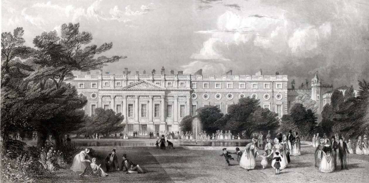 Hampton Mahkemesi Sarayı by Thomas Allom