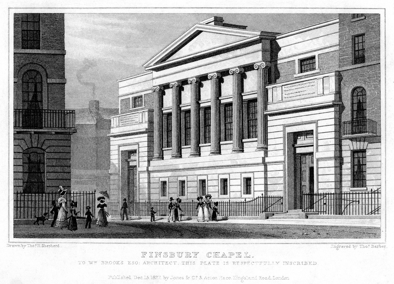 Finsbury Şapeli, Islington, Londra, 1827. by Thomas Barber